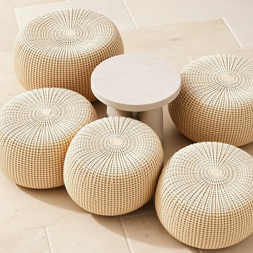 Cala Woven Pouf